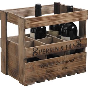 Photo CRA3610 : Wooden box for 6 bottles