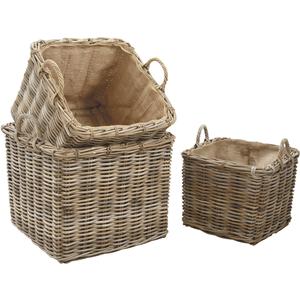 Photo CRA410SJ : Grey pulut rattan storage baskets