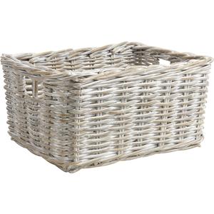 Photo CRA4134 : White washed pulut rattan storage basket