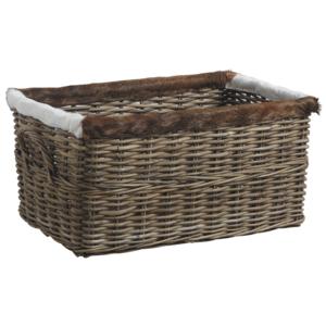 Photo CRA448S : Pulut rattan and goatskin storage baskets