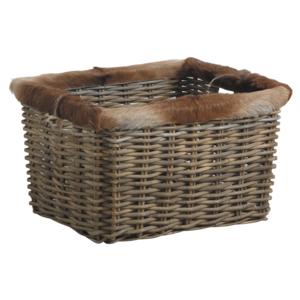 Photo CRA449S : Pulut rattan and goatskin storage baskets