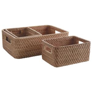 Photo CRA463S : Natural rattan storage baskets
