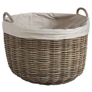 Photo CRA469SC : Round grey pulut rattan storage baskets