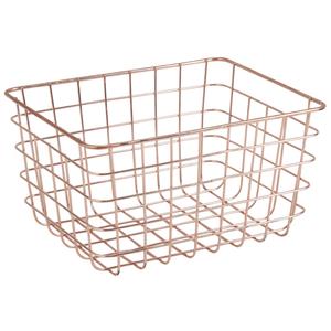 Photo CRA4731 : Rectangular copper-colored metal basket