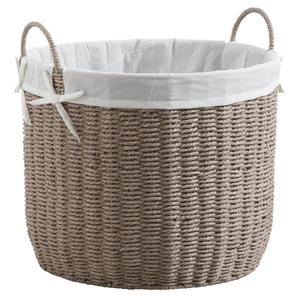 Photo CRA480SC : Round taupe grey paper rope baskets