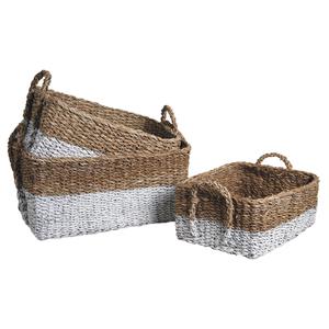 Photo CRA484S : Rectangular seagrass storage baskets