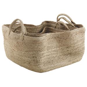 Photo CRA487S : Natural jute storage baskets