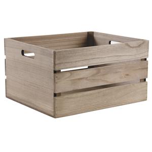 Photo CRA5370 : Stained wood storage basket