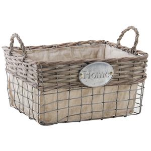 Photo CRA540SJ : Stained split willow and metal baskets