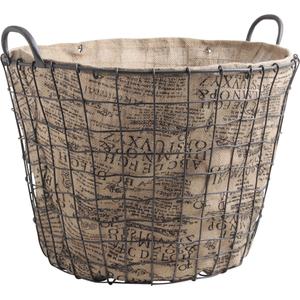 Photo CUT146SJ : Large metal utility baskets with removable jute