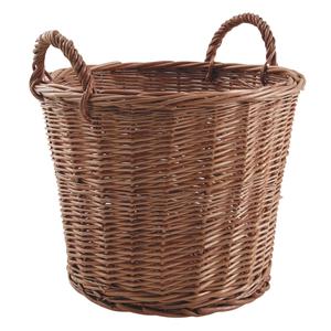 Photo CUT1470 : Round buff willow basket