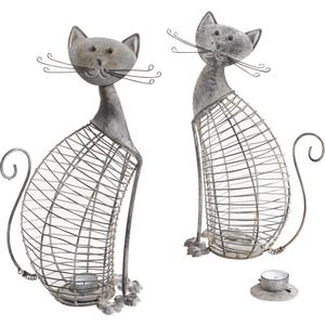 Photo DAN2170 : Metal cat candle holder