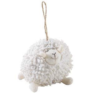 Photo DAN2511C : Mouton Shaggy à suspendre en coton blanc