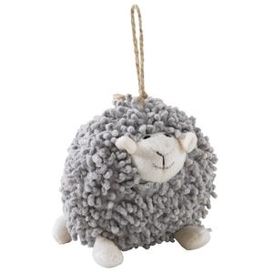 Photo DAN2521C : Mouton Shaggy à suspendre en coton gris