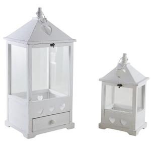 Photo DBO267SV : Whitewashed wood lanterns