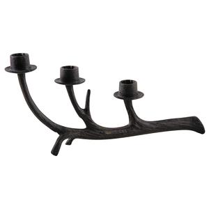 Photo DBO2690 : Cast iron candle holder with antler design