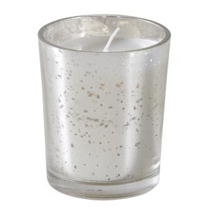 Photo DBO2820V : Silver colored glass votive vanilla candle  