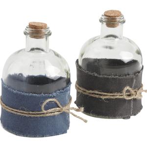 Photo DBR1050V : Glass pot with cloth and cork