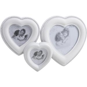 Photo DCA1780V : Heart-shaped wood frame for 3 photos