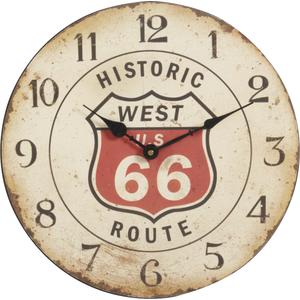 Photo DHL1290 : Horloge en métal Route 66