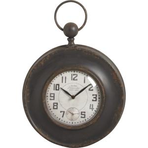 Photo DHL1330V : Metal clock with glass