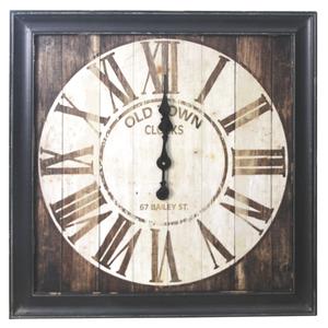 Photo DHL1480 : Horloge carrée en bois