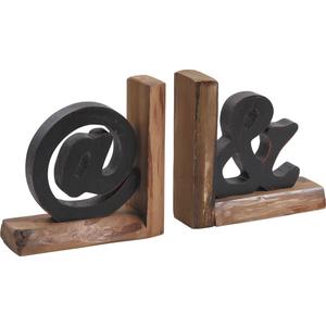 Photo DMA123S : Set of 2 wooden book ends