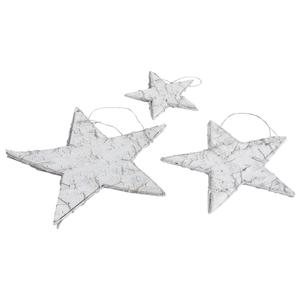 Photo DMO136S : Stained birch wood stars