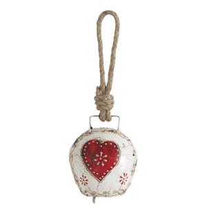 Photo DMO1410 : Vintage metal cow bell with red heart