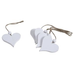 Photo DMO152S : Whitewashed wood hanging hearts