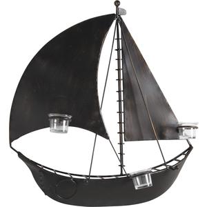 Photo DMU1010V : Metal boat candle jar