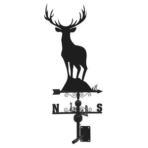 Photo DMU1570 : Wrought iron weather vane with deer and frieze design