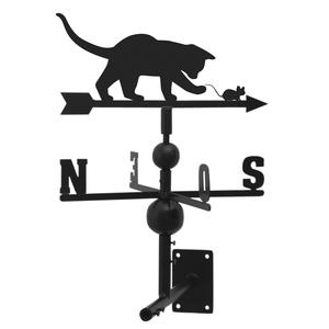 Photo DMU1580 : Wrought iron weather vane with cat and mouse design