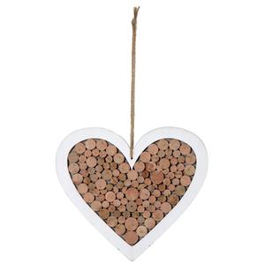Photo DMU1720 : White wooden heart decoration
