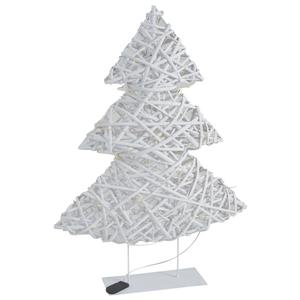 Photo DVI1740 : Sapin en osier blanc avec LEDs