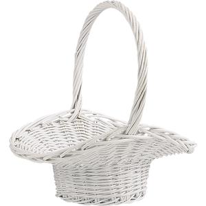 Photo FCO233SP : White lacquered willow baskets with handle