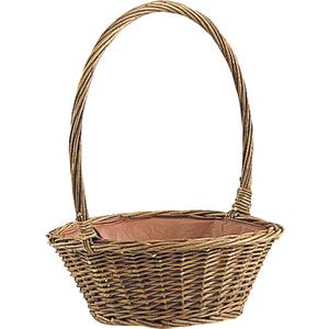 Photo FCO3143P : Unpeeled willow flower basket with handle