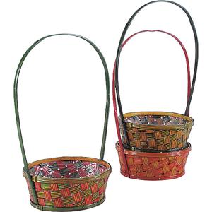 Photo FCO3560P : Bamboo flower basket with handle