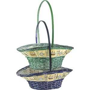 Photo FCO3780P : Bamboo flower basket with handle