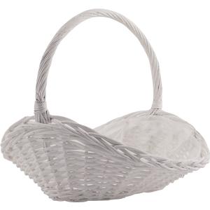 Photo FCO4970P : White painted willow fruit basket with handle