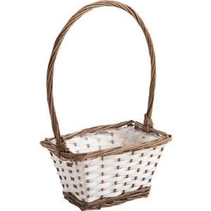 Photo FCO5050P : Willow and wood flower basket with handle