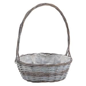 Photo FCO5340P : Round willow flower basket with handle