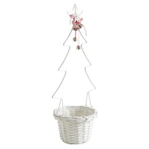 Photo FNO1450P : Split willow and metal Christmas tree basket