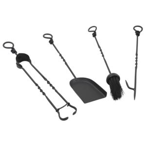 Photo GCH206S : Set of wrought iron fireplace accessories