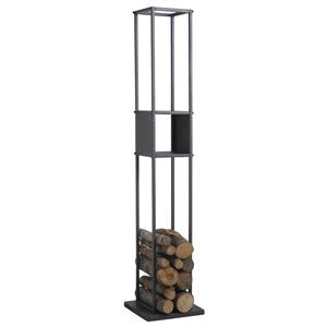 Photo GCH2160 : Grey metal log holder