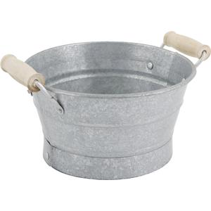 Photo GCO2121 : Zinc basket with wood handles