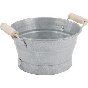 Photo GCO2122 : Zinc basket with wood handles