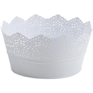 Photo GCO2671 : White lacquered metal basket