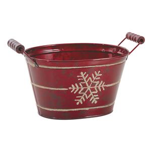 Photo GCO2890 : Red lacquered zinc basket