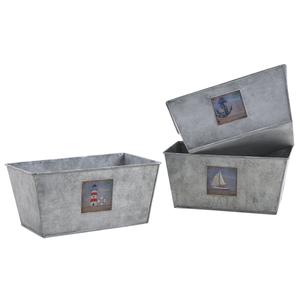 Photo GCO2990 : Rectangular galvanized metal basket